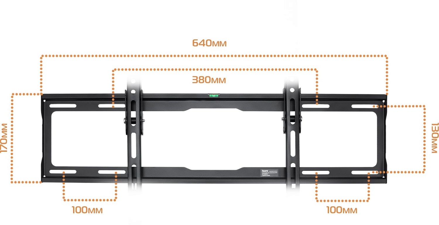 Кронштейн для телевизора Buro MT3 черный 32"-70" макс.40кг настенный наклон